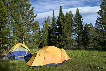 Image showing Bright tents