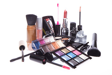 Image showing set of cosmetic makeup products