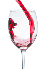 Image showing red wine glass