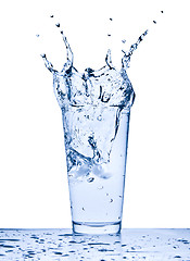 Image showing water splash in glass