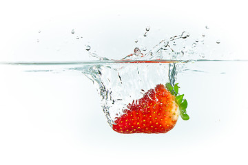 Image showing strawberry in the water