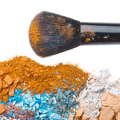 Image showing set of multicolor crushed eyeshadows