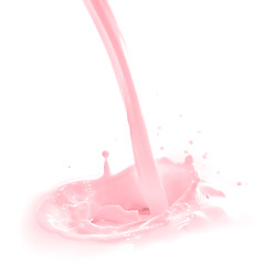 Image showing strawberry milk splash