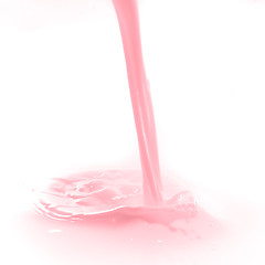 Image showing strawberry milk splash