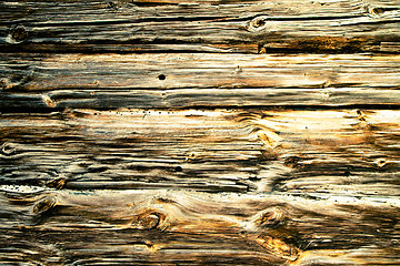 Image showing weathered old brown wooden texture