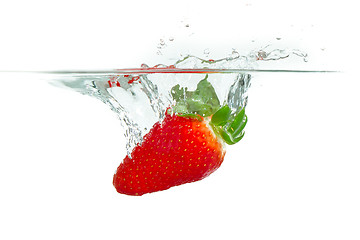 Image showing strawberry in the water