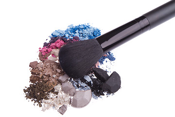 Image showing set of multicolor crushed eyeshadows