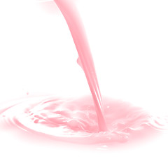 Image showing strawberry milk splash