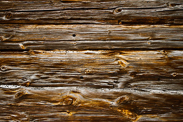 Image showing weathered old brown wooden texture