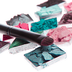 Image showing multicolored crushed eyeshadows