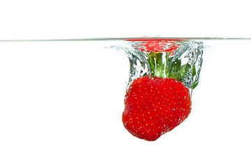 Image showing strawberry in the water