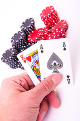 Image showing king of hearts and black jack