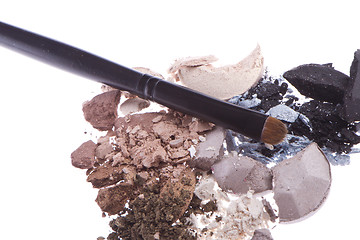 Image showing multicolored crushed eyeshadows