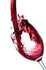 Image showing red wine glass