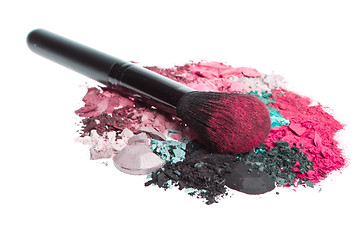 Image showing set of multicolor crushed eyeshadows