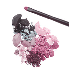 Image showing multicolored crushed eyeshadows