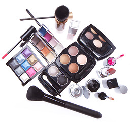 Image showing set of cosmetic makeup products