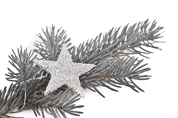 Image showing Christmas tree with star