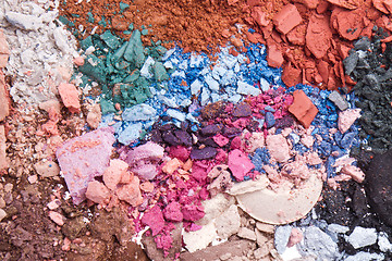 Image showing crushed eyeshadows