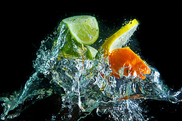 Image showing fruit splash