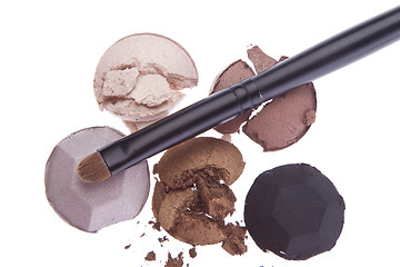 Image showing multicolored crushed eyeshadows