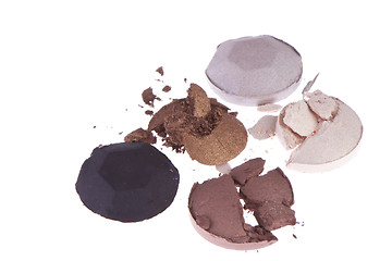 Image showing multicolored crushed eyeshadows