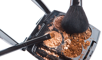 Image showing crushed compact eyeshadows