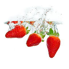 Image showing strawberry in the water