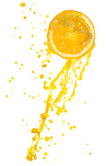 Image showing orange juice splash