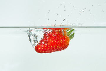 Image showing strawberry in the water