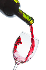 Image showing red wine glass