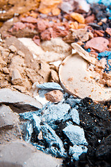 Image showing crushed eyeshadows