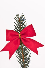 Image showing decorated Christmas tree branch