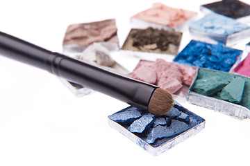 Image showing multicolored crushed eyeshadows