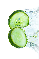 Image showing cucumber in water