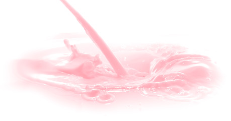 Image showing strawberry milk splash