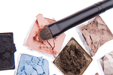 Image showing multicolored crushed eyeshadows