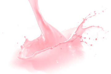 Image showing strawberry milk splash