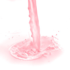 Image showing strawberry milk splash