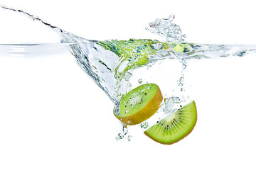 Image showing kiwi splashing