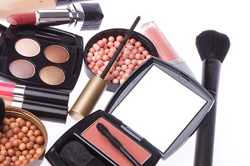 Image showing set of cosmetic makeup products