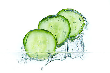 Image showing cucumber in water