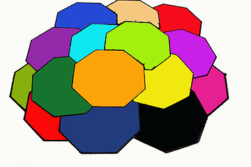 Image showing colorful octagons