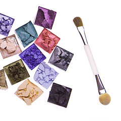 Image showing multicolored crushed eyeshadows