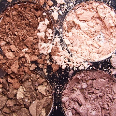 Image showing crushed compact eyeshadows