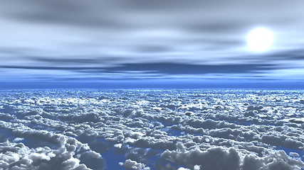 Image showing Above the clouds