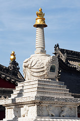 Image showing White tower in a Tibetan lamasery