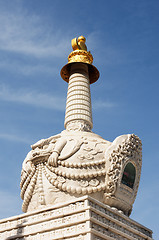 Image showing White tower in a Tibetan lamasery