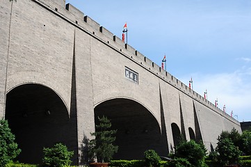 Image showing City wall of Xian