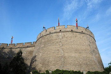 Image showing Historic city wall of Xian, China